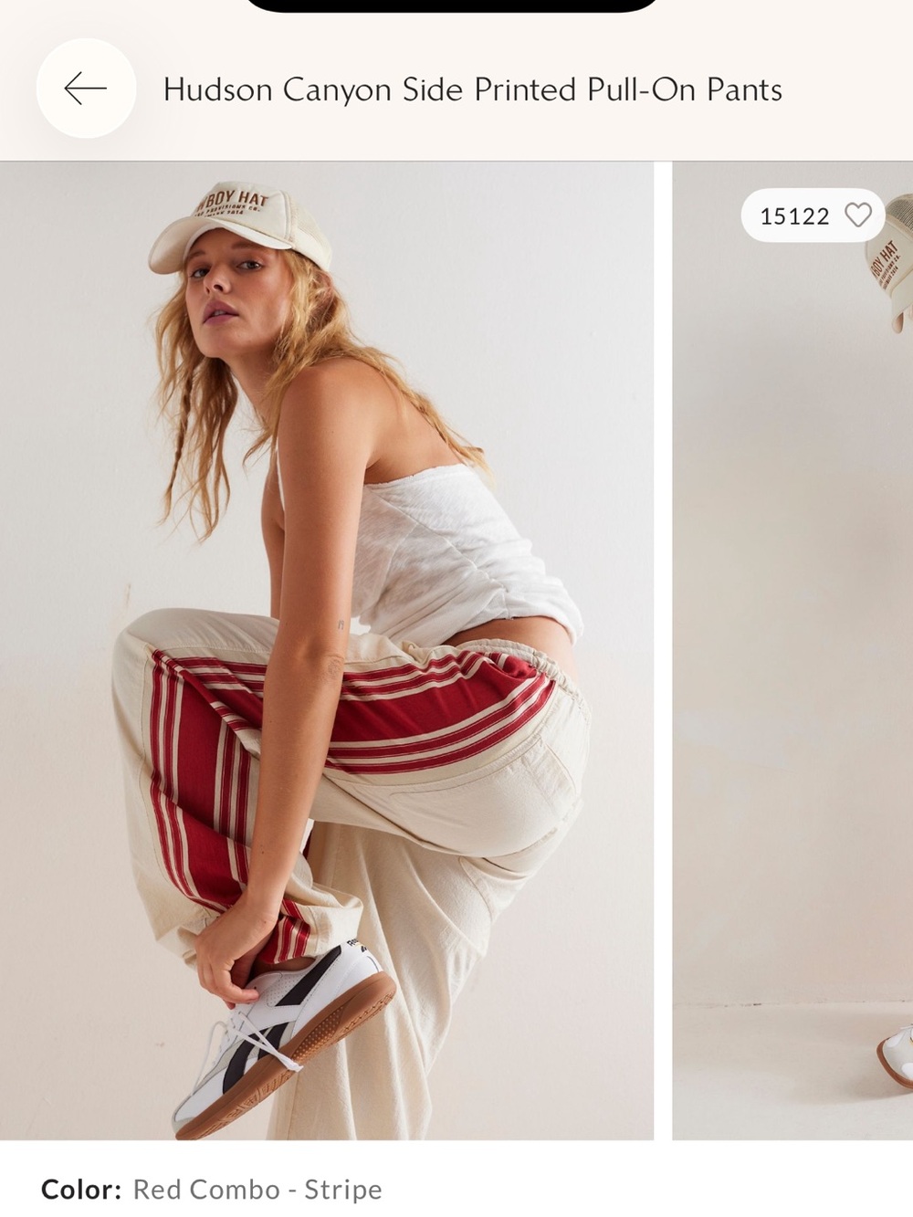 Free People Hudson Canyon Side Printed Pull-On Pants - Red Combo